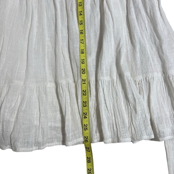 Judith March Cotton Gauze Bohemian Mini Dress With Dramatic Flared Sleeves Sz M - Picture 11 of 15